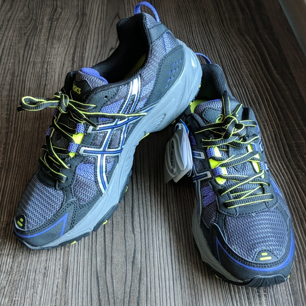 Asics Gel-Venture 4 - Black/Iris/Lime, 8.5